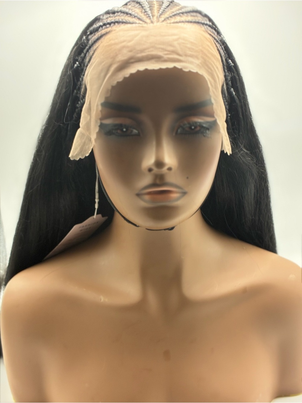 Black Lace Front Wig with Natural Straight Hairline